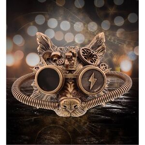Steampunk Wolf Goggles - Bronze